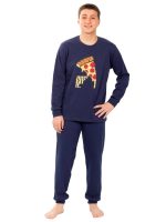 Nina Club Just Eat It Μπλε Εφηβική Βαμβακερή Πυτζάμα