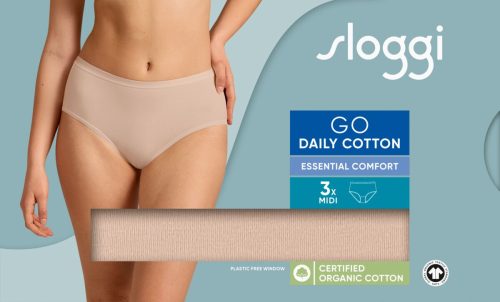 Sloggi GO Daily Cotton Midi Μπεζ Γυναικεία Εσώρουχα 3Pack - Image 2
