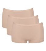 Sloggi GO Daily Cotton Short Μπεζ Γυναικεία Εσώρουχα 3Pack
