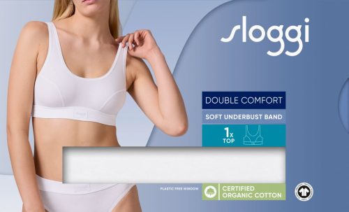 Sloggi Double Comfort Βαμβακερό Γυναικείο Μπουστάκι Λευκό - Image 4