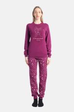 Dreams Starry Night Magenta Γυναικεία Πυτζάμα Βαμβακερή