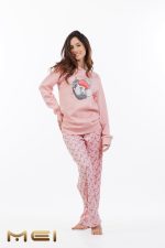 MEI Paris Ροζ Γυναικεία Βαμβακερή Πυτζάμα