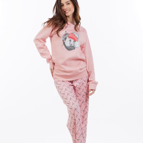 MEI Paris Ροζ Γυναικεία Βαμβακερή Πυτζάμα