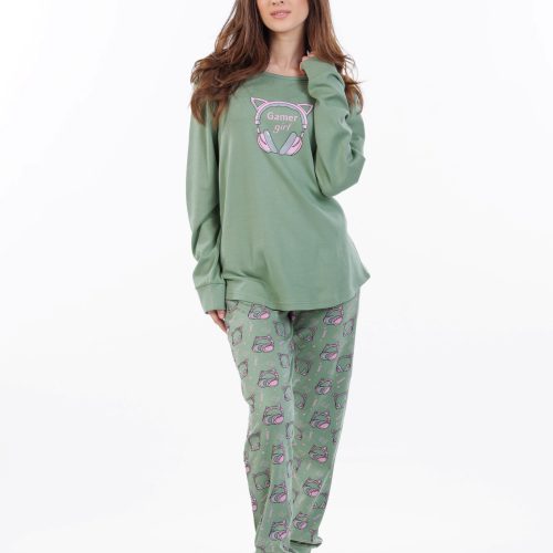 MEI Gamer Girl Μέντα Γυναικεία Βαμβακερή Πυτζάμα