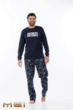 MEI Fix Anything Μπλε Ανδρική Βαμβακερή Πυτζάμα