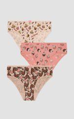 Minerva Cup Cakes Βαμβακερά Παιδικά / Εφηβικά Σλιπ 3τμχ