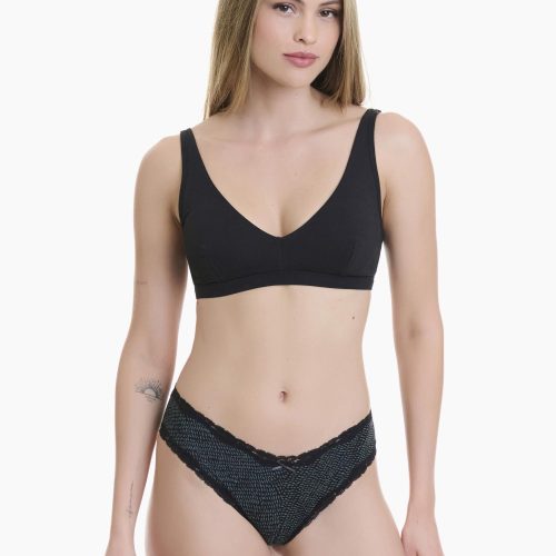 Walk Bamboo Multicolor Γυναικεία Brazil 2Pack με Δαντέλα