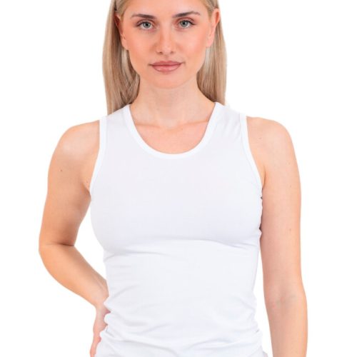 Nina Club Micromodal Λευκό Γυναικείο Φανελάκι με Φαρδιά Τιράντα