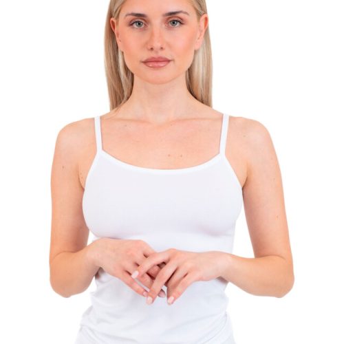 Nina Club Micromodal Λευκό Γυναικείο Φανελάκι με Τιράντα