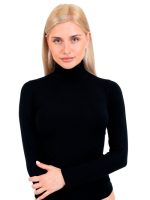 Nina Club Micromodal Μαύρο Γυναικείο Φανελάκι με Μακρύ Μανίκι & Ζιβάγκο