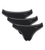 Sloggi Μαύρα GO Crush String Γυναικεία Εσώρουχα 3Pack