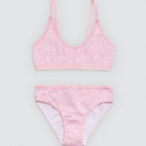 Ysabel Mora Ροζ Σετ Εφηβικό Μπουστάκι και Σλιπ