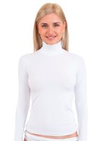 Nina Club Micromodal Λευκό Γυναικείο Φανελάκι με Μακρύ Μανίκι & Ζιβάγκο