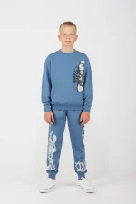 Joyce Set JYC Graffiti Μπλε Παιδικό/Εφηβικό Βαμβακερό Σετ