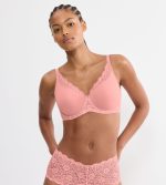 Triumph Minimizer Amourette W01 Cherry Rose Σουτιέν χωρίς Ενίσχυση με Μπανέλες