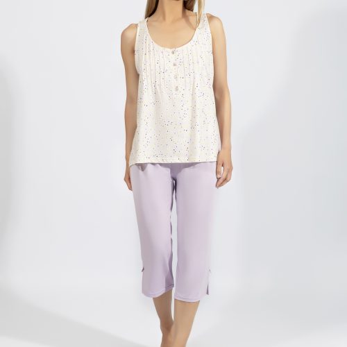 Harmony Καλοκαιρινή Βαμβακερή/Modal Κάπρι Πυτζάμα με Πατιλέτα