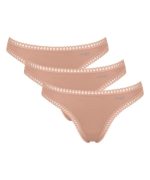 Sloggi Μπεζ GO Crush String Γυναικεία Εσώρουχα 3Pack