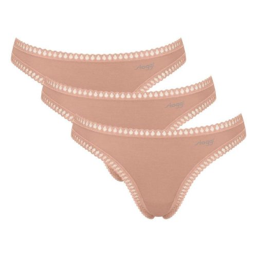 Sloggi Μπεζ GO Crush String Γυναικεία Εσώρουχα 3Pack