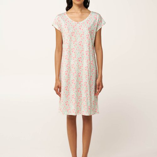 Vamp Μέντα Γυναικεία Βαμβακερή/Modal Νυχτικιά