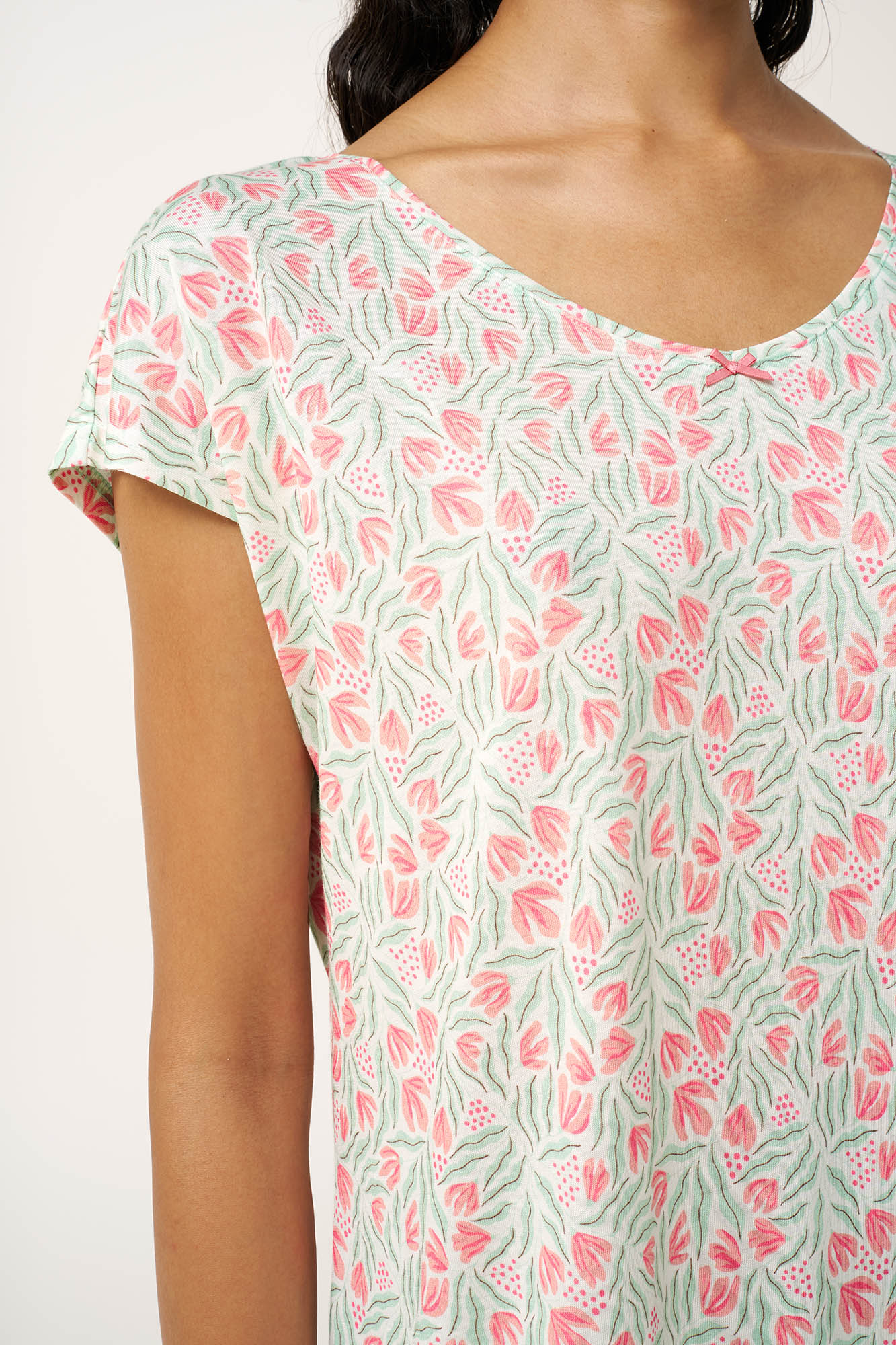 Vamp Μέντα Γυναικεία Βαμβακερή/Modal Νυχτικιά - Image 3