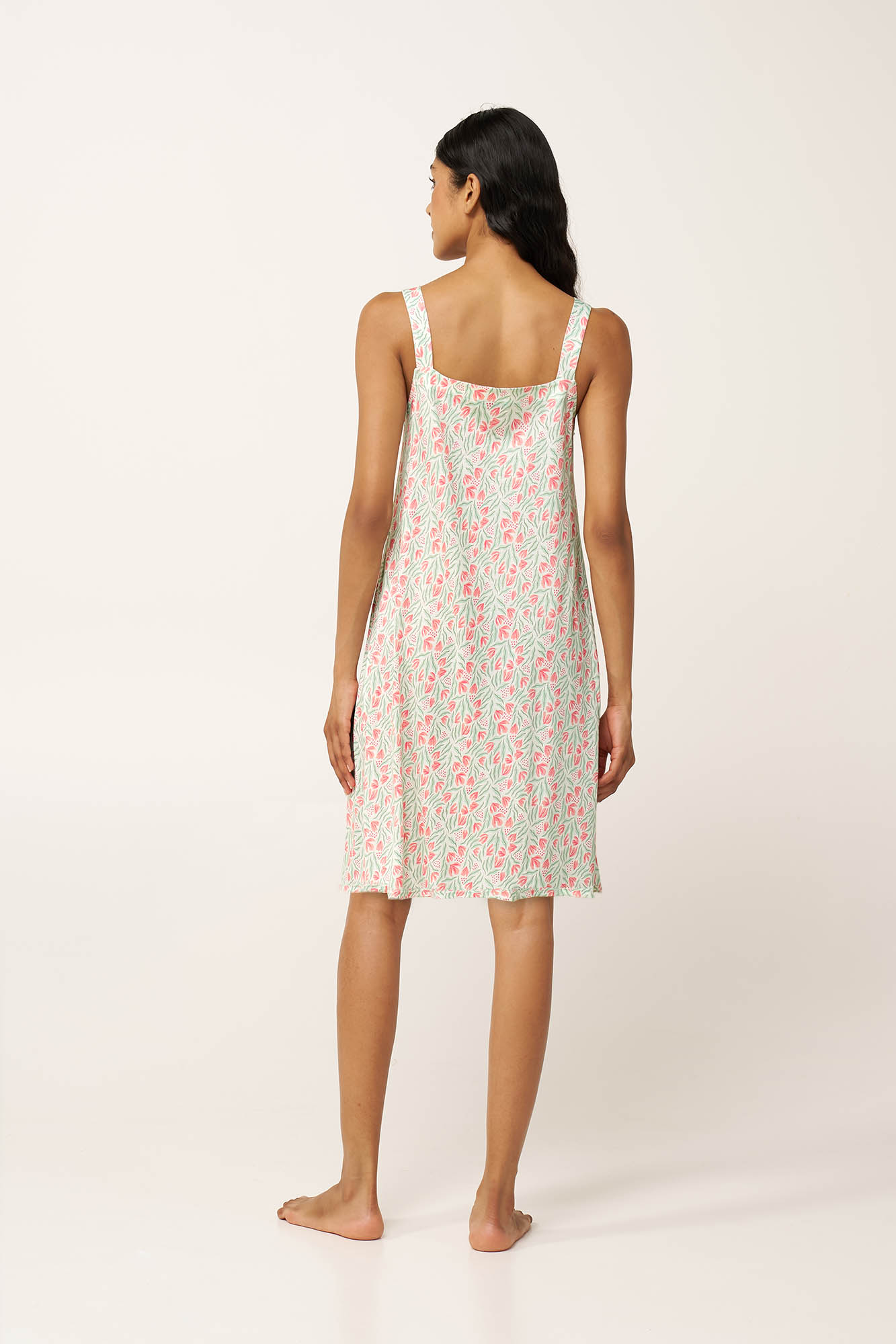 Vamp Μέντα Γυναικεία Βαμβακερή/Modal Νυχτικιά με Κουμπί - Image 3