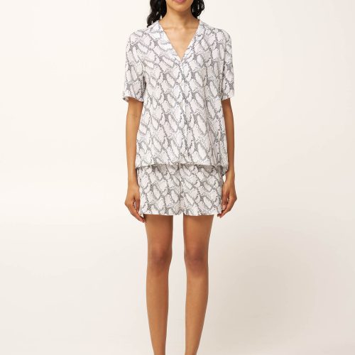 Vamp Γυναικεία Viscose Πυτζάμα με Κουμπί & Γιακά