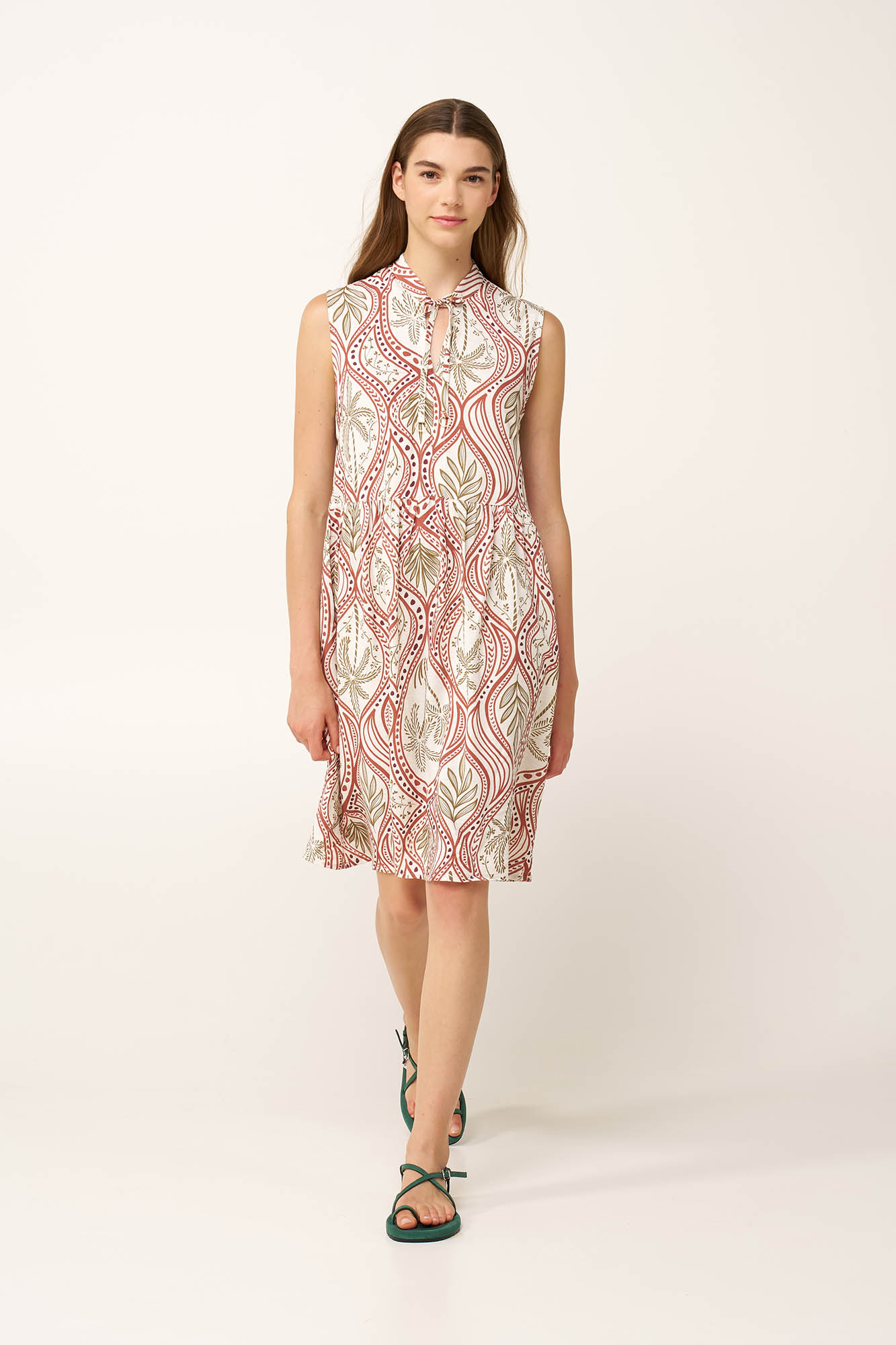 Vamp Εμπριμέ Γυναικείο Viscose Φόρεμα