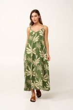 Vamp Green Treetop Γυναικείο Viscose Φόρεμα