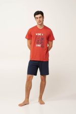 Vamp Red Clay Ανδρική Βαμβακερή Πυτζάμα