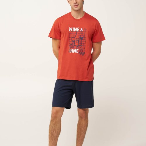 Vamp Red Clay Ανδρική Βαμβακερή Πυτζάμα