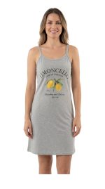 Nina Club Γκρι Γυναικείο Βαμβακερό Νυχτικάκι