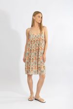 Harmony Λαχούρι Viscose Φόρεμα με Λεπτή Τιράντα