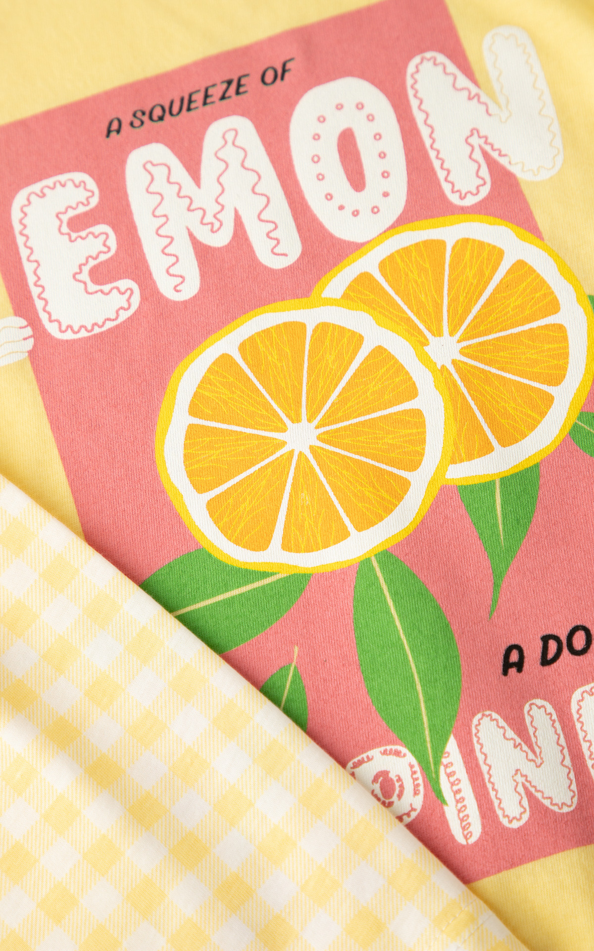 Minerva Lemon Κίτρινη Κοντομάνικη Παιδική Πυτζάμα - Image 2