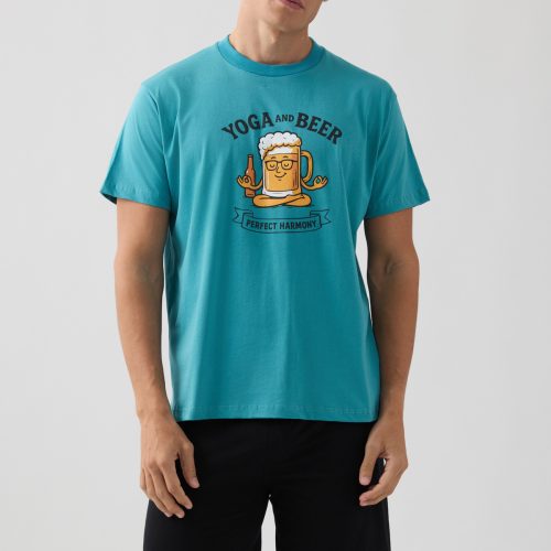 Minerva Yoga & Beer Πετρόλ Ανδρική Βαμβακερή Πυτζάμα