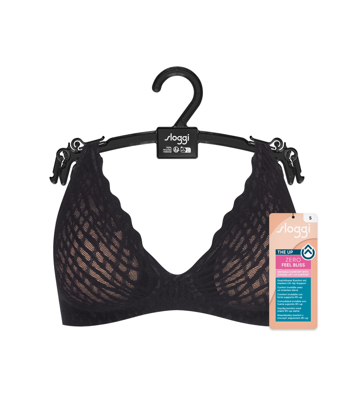 Sloggi ZERO Feel Bliss THE UP Μαύρο Σουτιέν με Αποσπώμενη Ενίσχυση