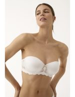 Promise Λευκό Push up Strapless Σουτιέν με Ενίσχυση & Μπανέλες