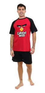 Sara Curent Mood Κόκκινη Βαμβακερή Ανδρική Πυτζάμα