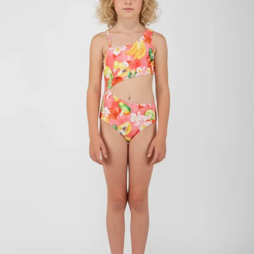 Joyce Multicolor Ολόσωμο Παιδικό Μαγιό με Άνοιγμα