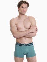 Walk Ανδρικά Βαμβακερά Μπόξερ 2 τμχ Μπλε Σκ./Σμαραγδί