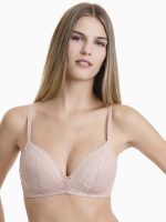 Walk Μπεζ Σουτιέν από Δαντέλα χωρίς μπανέλα, με Ελαφριά Ενίσχυση