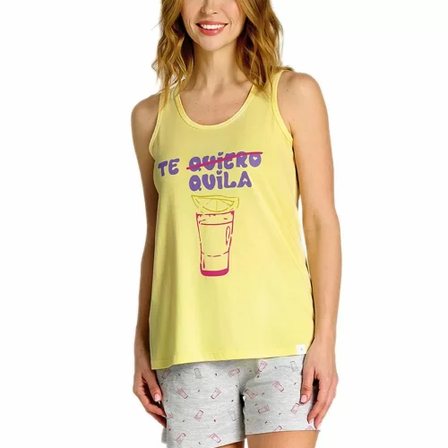 MUYDEMI Tequila Αμάνικη Γυναικεία Βαμβακερή Πυτζάμα