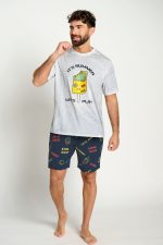 MUYDEMI Play Γκρι/Μπλε Ανδρική Βαμβακερή Πυτζάμα