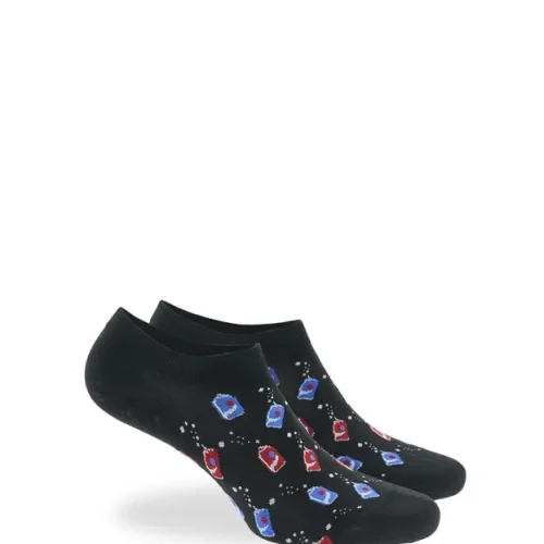 Walk Μαύρες Κάλτσες από Bamboo με Σχέδιο Soft Drinks