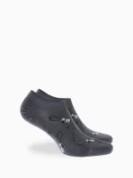 Walk Ανθρακί Κάλτσες από Bamboo με Σχέδιο Σφυρίχτρες