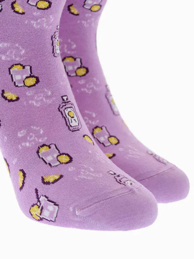 Walk Λιλά Ημίκοντες Κάλτσες από Bamboo με Σχέδιο Bombay - Image 3