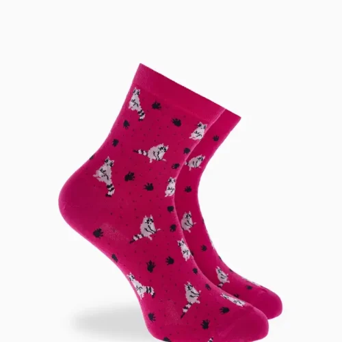 Walk Φούξια Ημίκοντες Κάλτσες από Bamboo με Σχέδιο Racoon