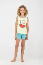 Dreams Set Watermelon Lime Παιδική/Εφηβική Βαμβακερή Πυτζάμα
