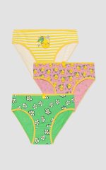 Minerva Lemons & Flowers Βαμβακερά Παιδικά / Εφηβικά Σλιπ 3 τμχ