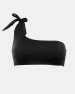 Rock Club Bikini Top Μαύρο Μπουστάκι με Δέσιμο στον Ώμο