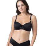 Dorina Fiji Μαύρο Bikini Top Σουτιέν με Μπανέλα χωρίς Ενίσχυση